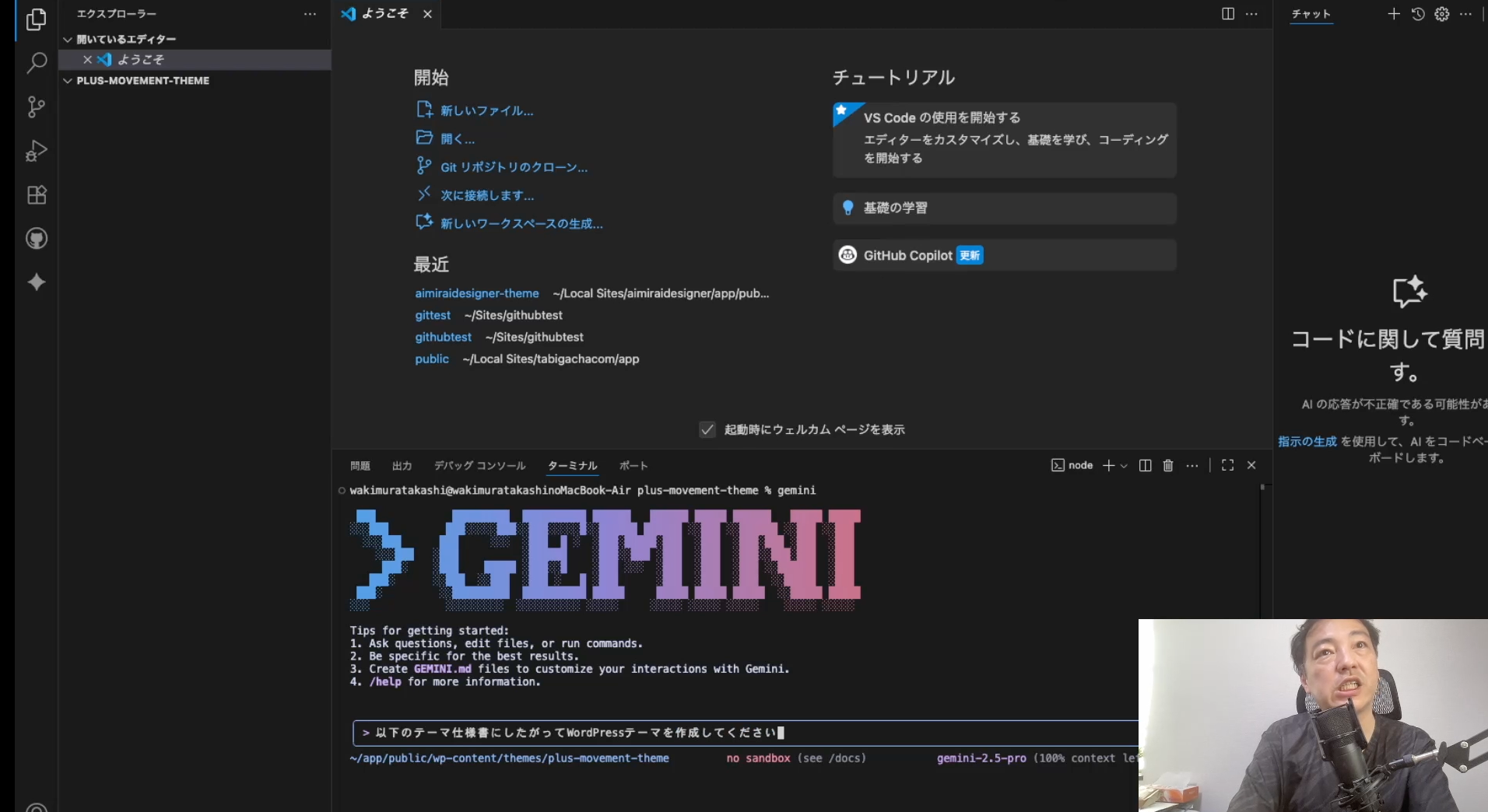 Gemini CLI画面
