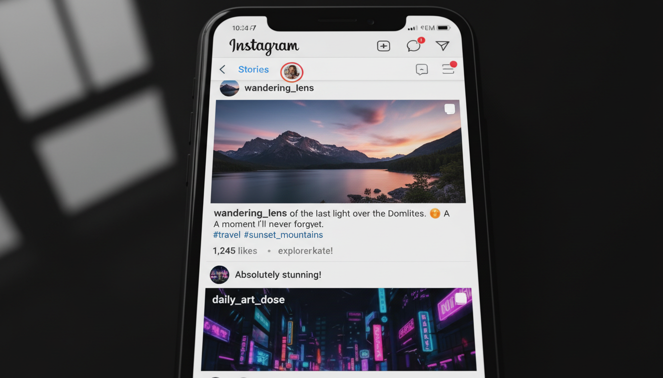 インスタの画面