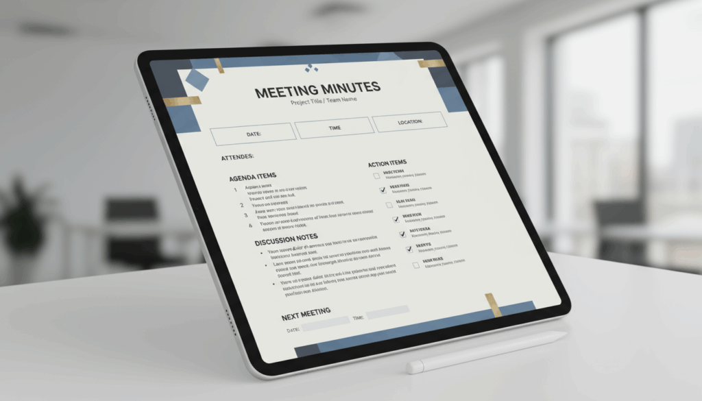 見やすい かっこいい 議事録 フォーマット