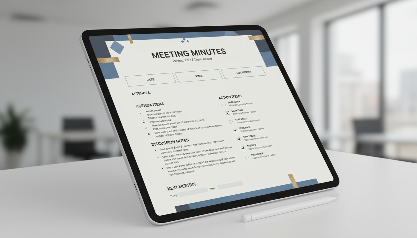 見やすい かっこいい 議事録 フォーマット