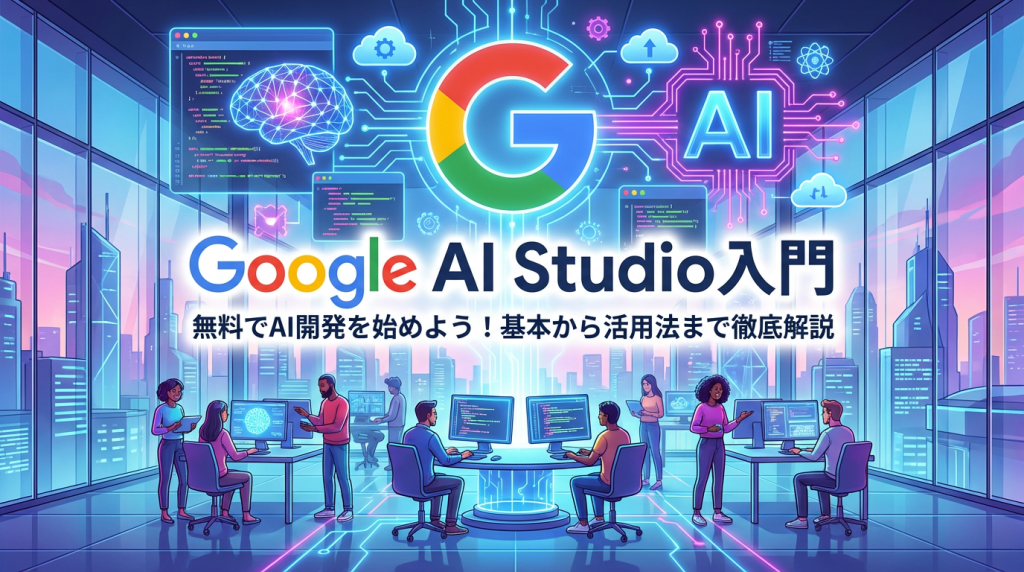 Google AI Studio入門：無料でAI開発を始めよう！基本から活用法まで徹底解説