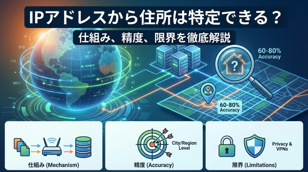 IPアドレスから住所は特定できる？仕組み、精度、限界を徹底解説