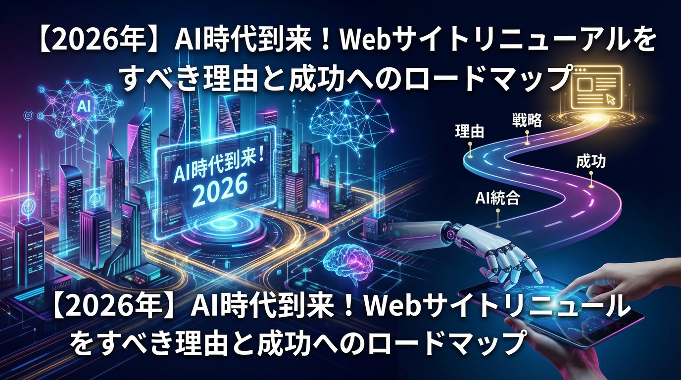 【2026年】AI時代到来！Webサイトリニューアルをすべき理由と成功へのロードマップ
