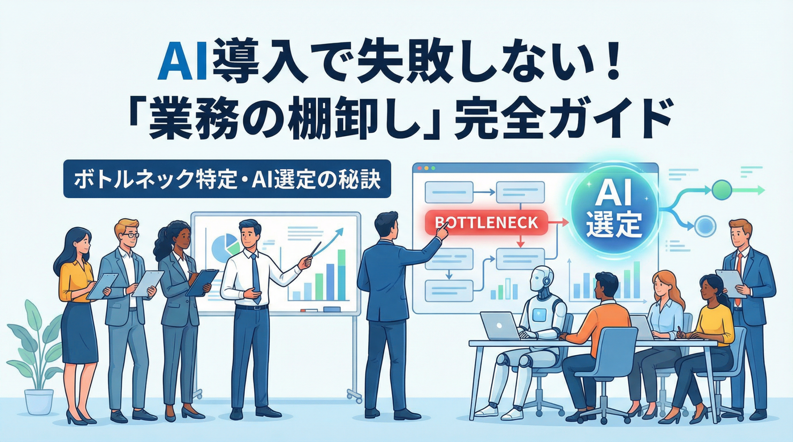 AI導入で失敗しない！「業務の棚卸し」完全ガイド｜ボトルネック特定・AI選定の秘訣