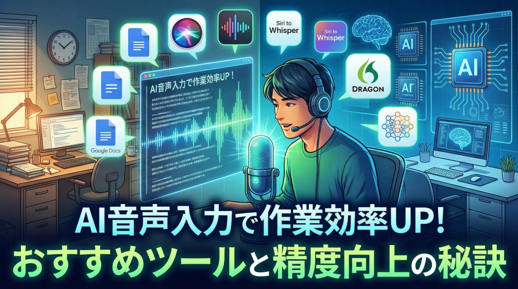 AI音声入力で作業効率UP！おすすめツールと精度向上の秘訣