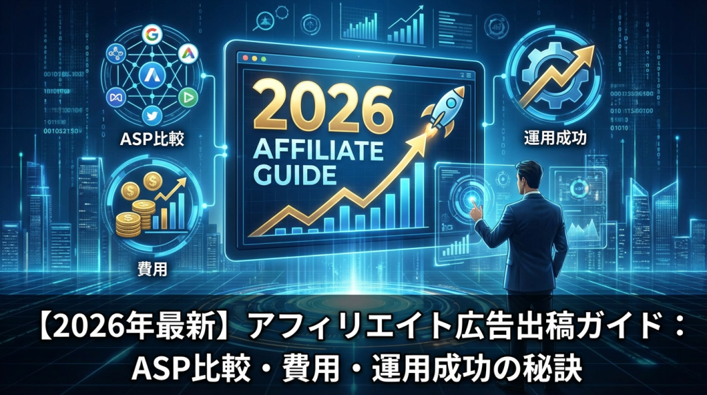 【2026年最新】アフィリエイト広告出稿ガイド：ASP比較・費用・運用成功の秘訣