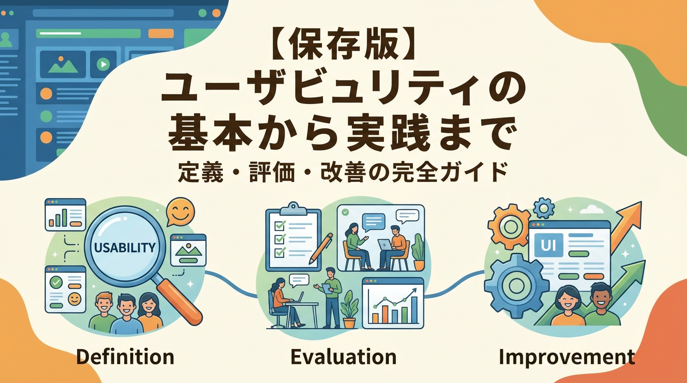 【保存版】ユーザビリティの基本から実践まで｜定義・評価・改善の完全ガイド