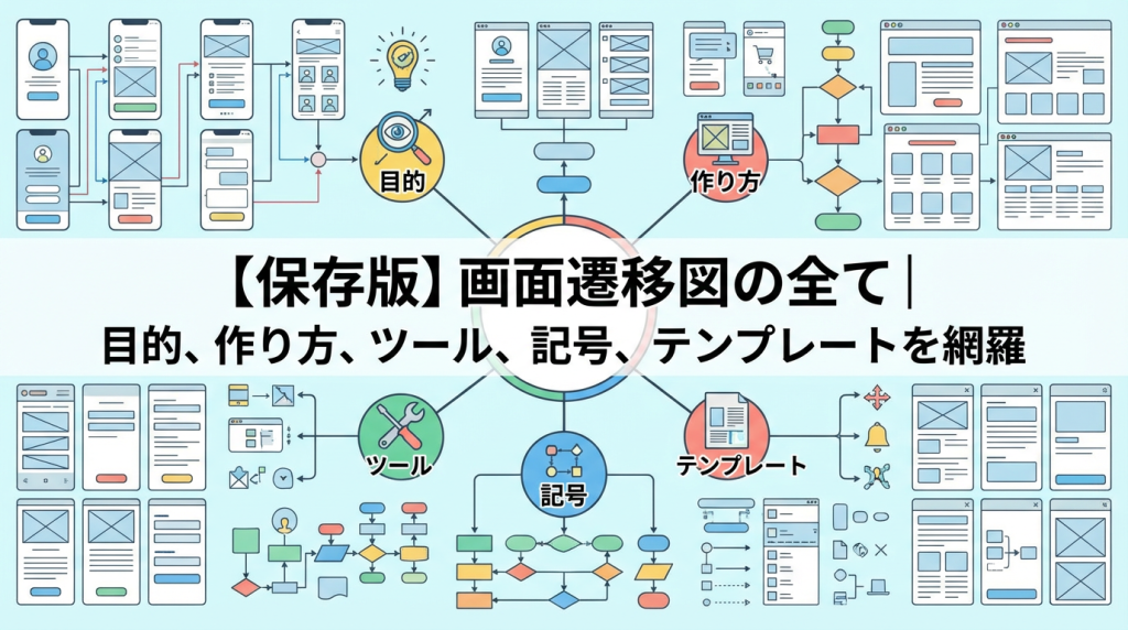【保存版】画面遷移図の全て｜目的、作り方、ツール、記号、テンプレートを網羅