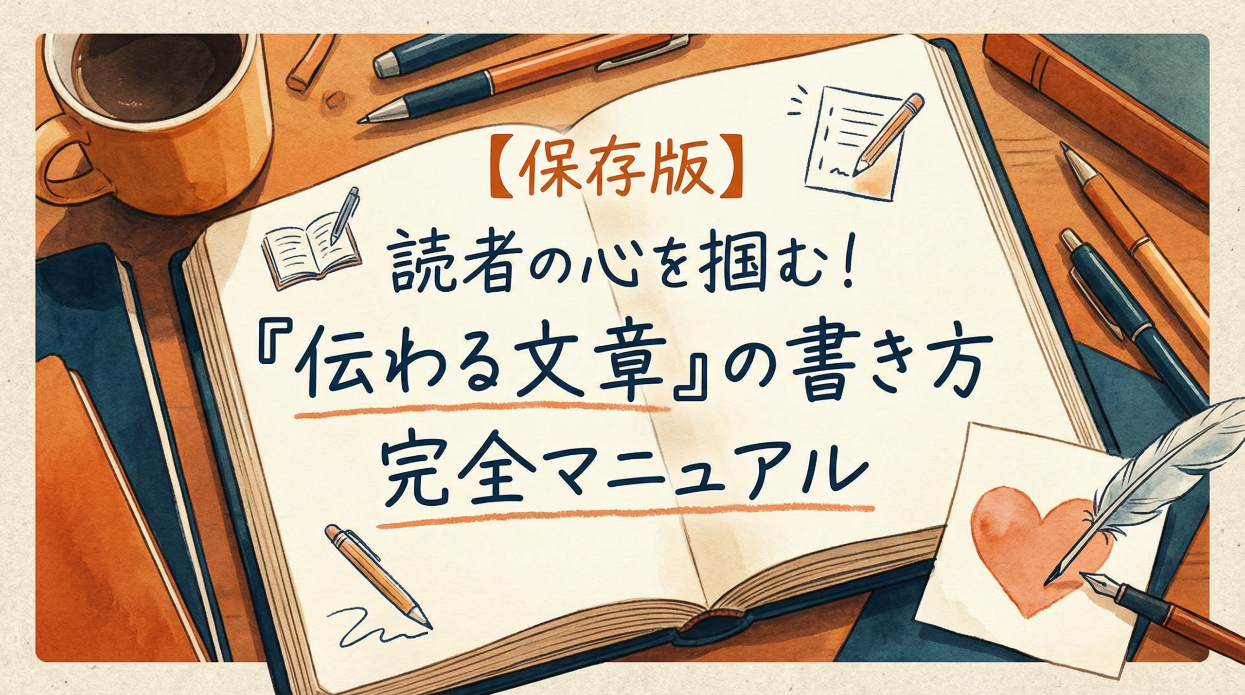 【保存版】読者の心を掴む！「伝わる文章」の書き方完全マニュアル