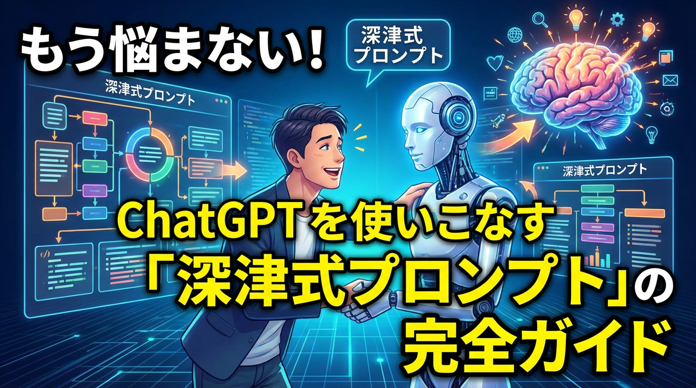 もう悩まない！ChatGPTを使いこなす「深津式プロンプト」の完全ガイド