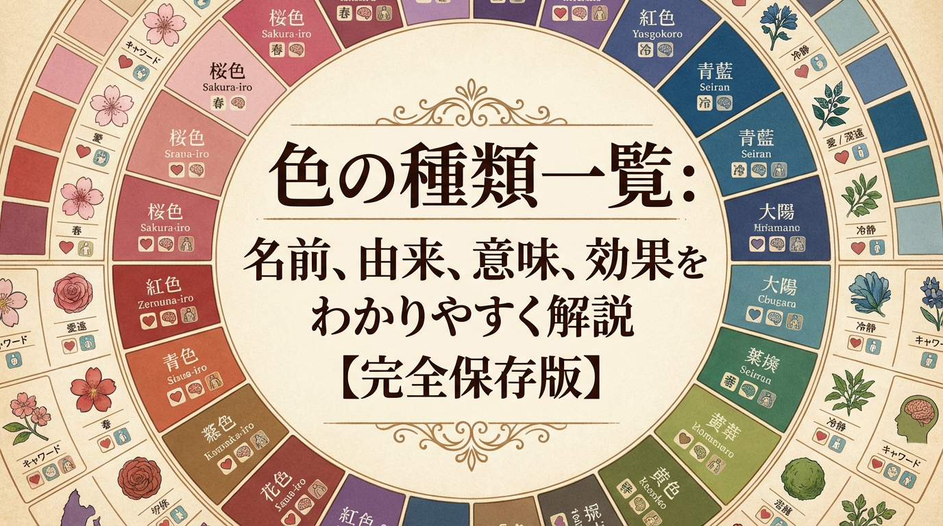 色の種類一覧：名前、由来、意味、効果をわかりやすく解説【完全保存版】