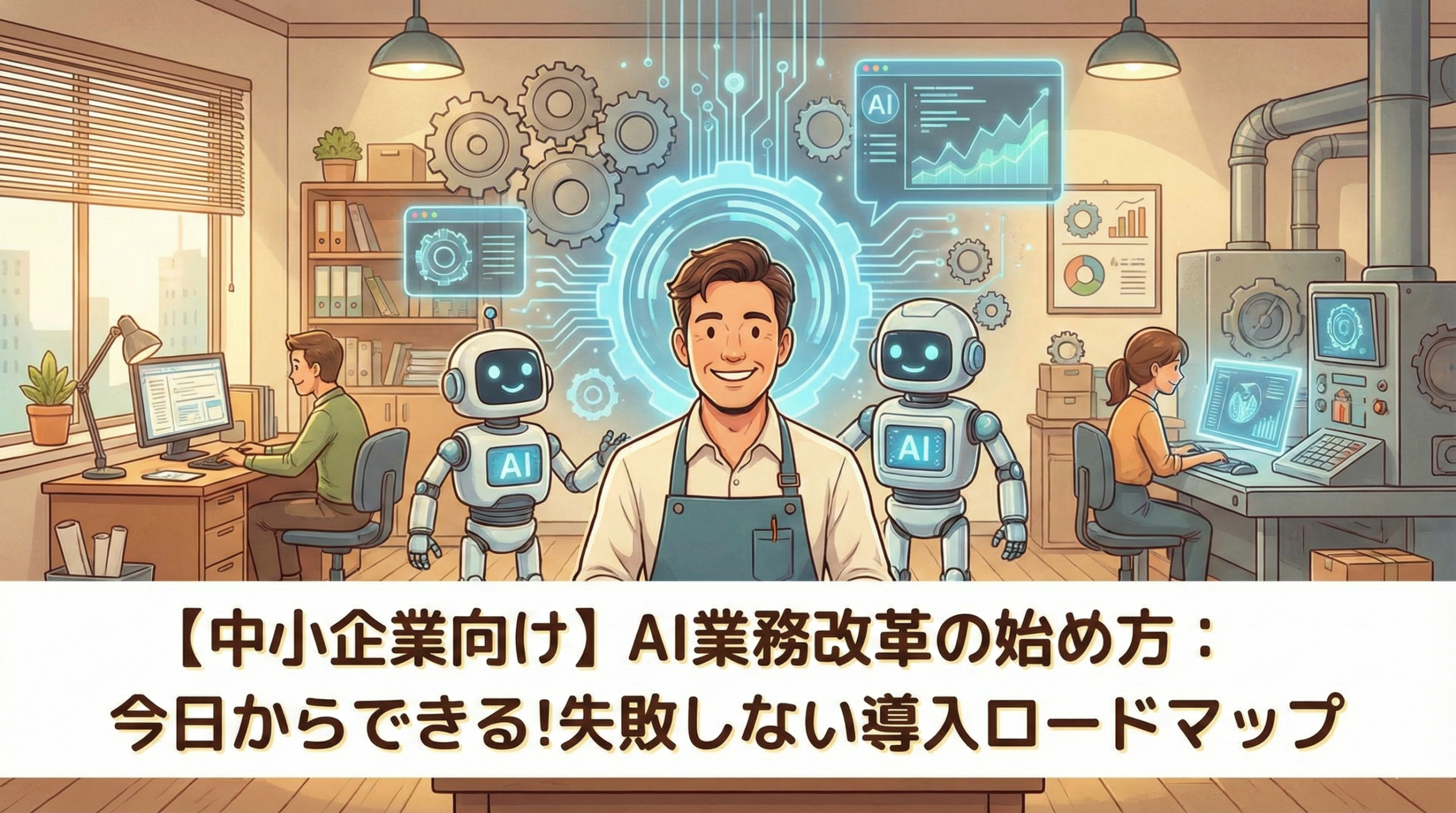 【中小企業向け】AI業務改革の始め方：今日からできる！失敗しない導入ロードマップ