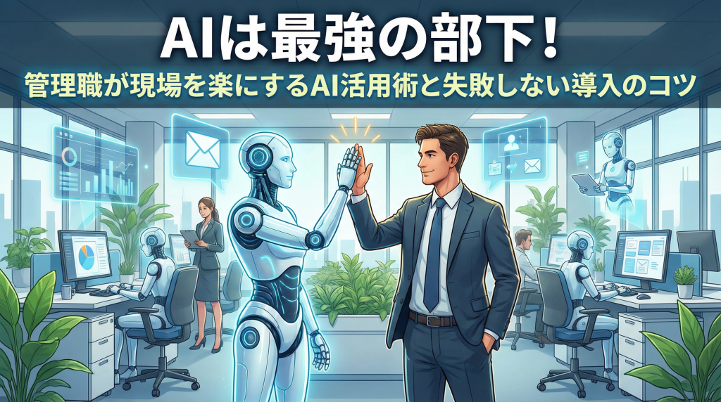AIは最強の部下！管理職が現場を楽にするAI活用術と失敗しない導入のコツ