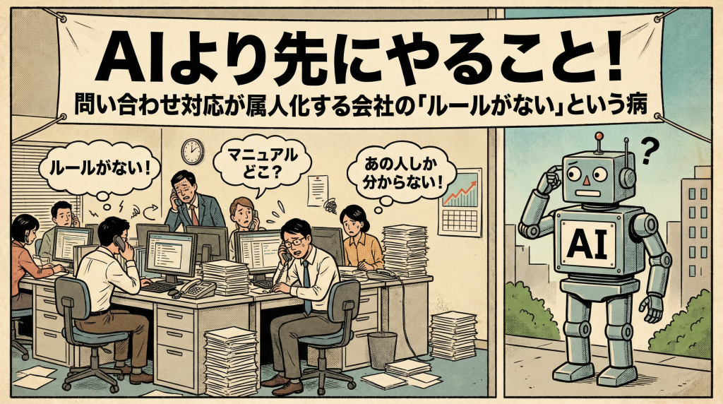 AIより先にやること！問い合わせ対応が属人化する会社の「ルールがない」という病