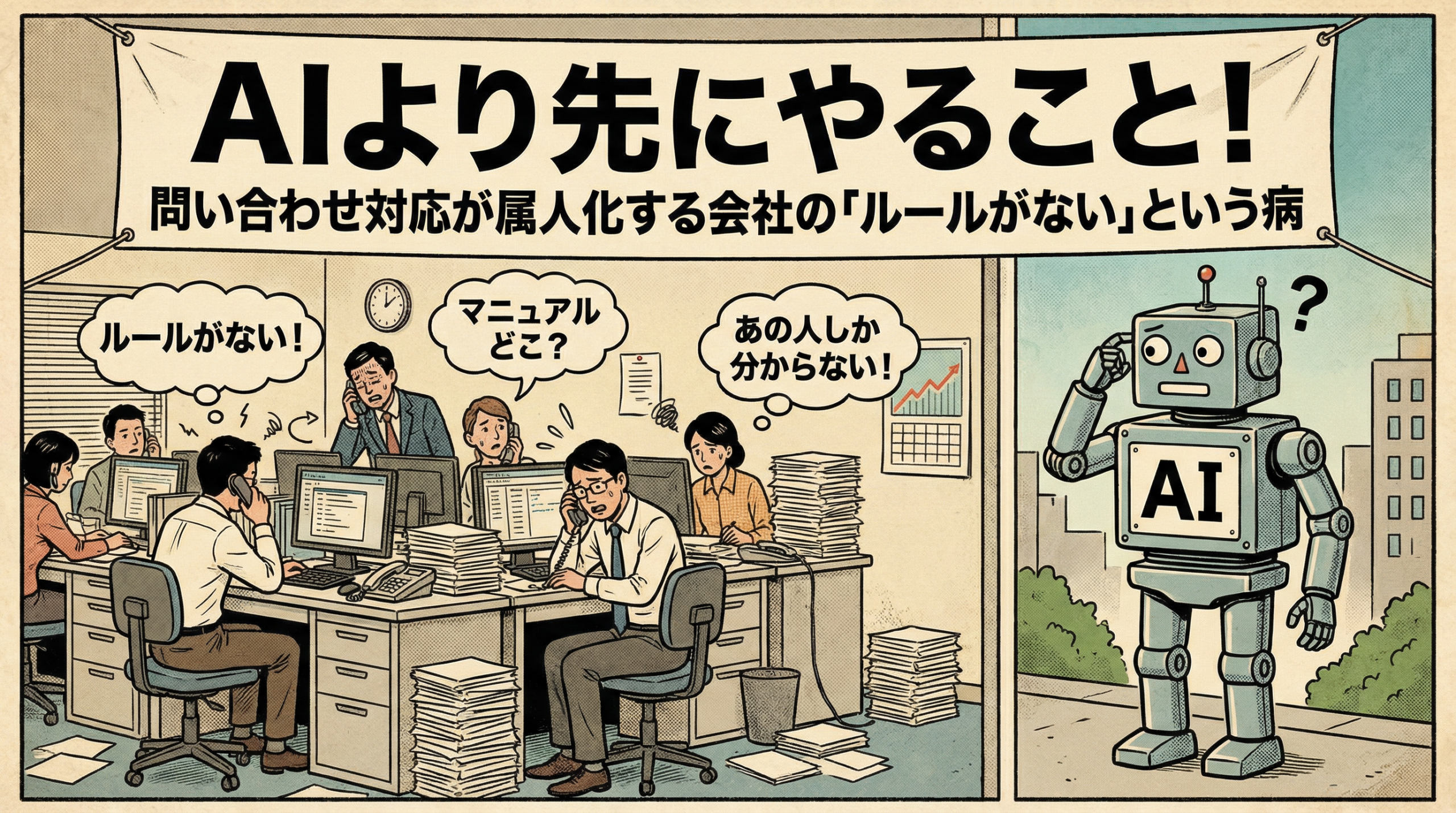 AIより先にやること！問い合わせ対応が属人化する会社の「ルールがない」という病