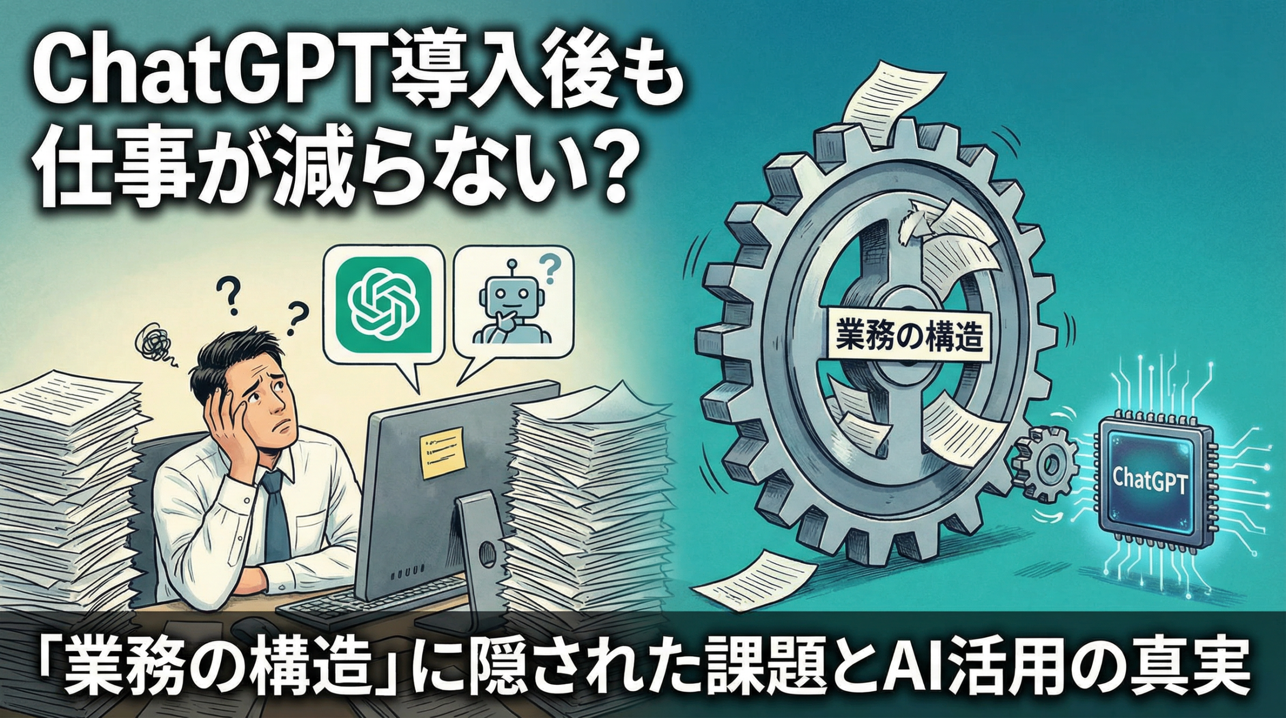 ChatGPT導入後も仕事が減らない？「業務の構造」に隠された課題とAI活用の真実