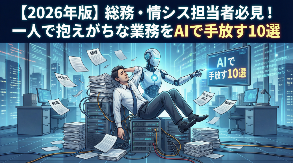 【2026年版】総務・情シス担当者必見！一人で抱えがちな業務をAIで手放す10選