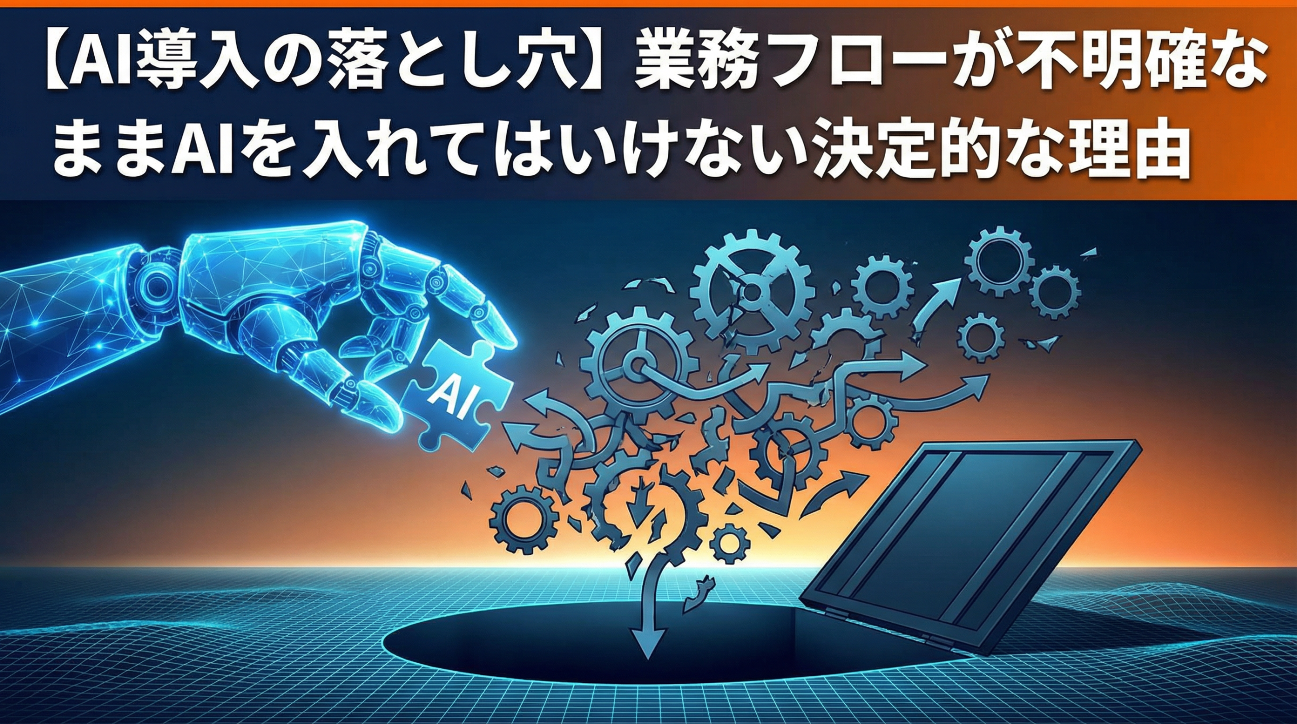 【AI導入の落とし穴】業務フローが不明確なままAIを入れてはいけない決定的な理由