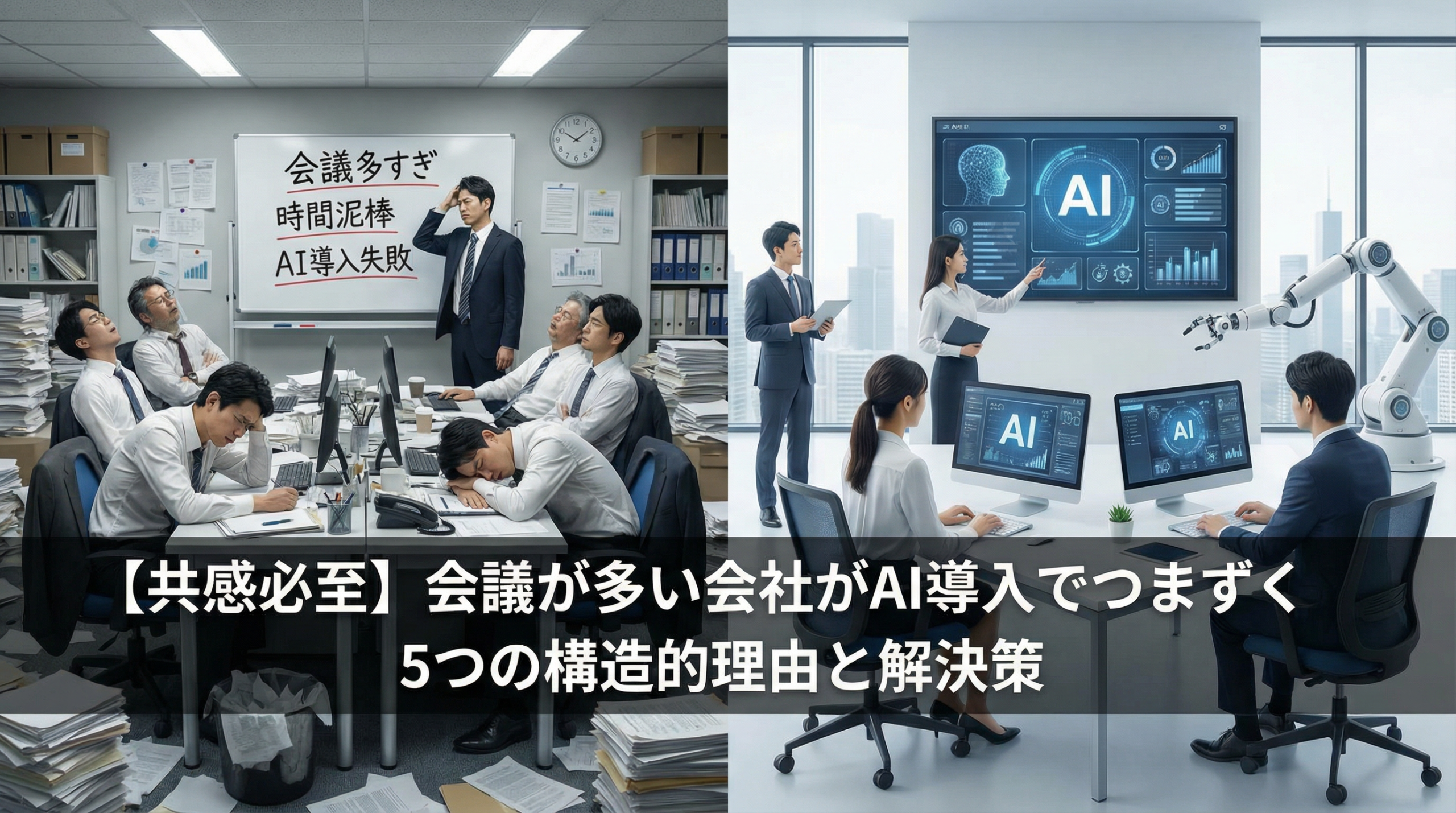 【共感必至】会議が多い会社がAI導入でつまずく5つの構造的理由と解決策