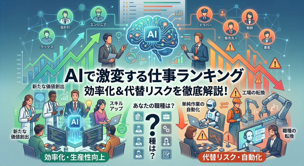 AIで激変する仕事ランキング：あなたの職種は？効率化＆代替可能性を徹底解説！