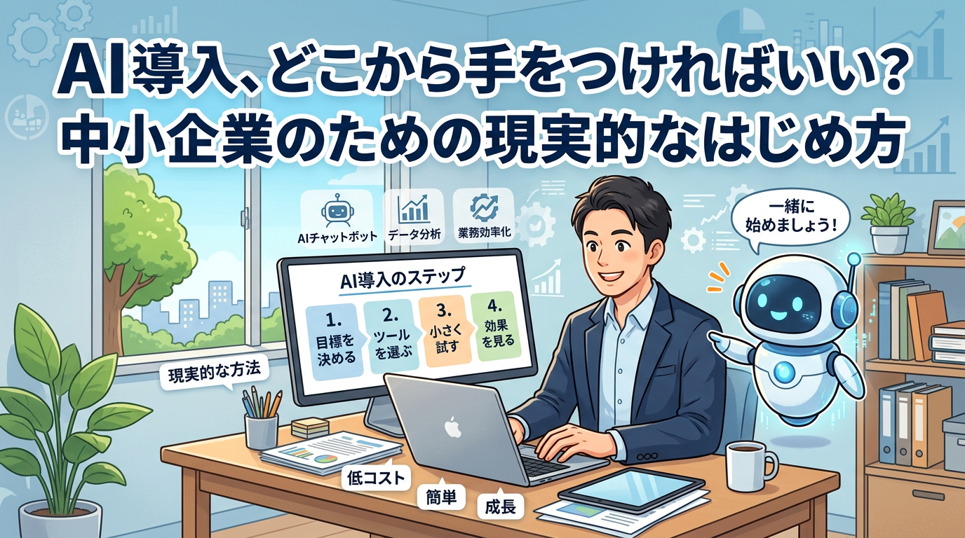 AI導入、どこから手をつければいい？中小企業のための現実的なはじめ方
