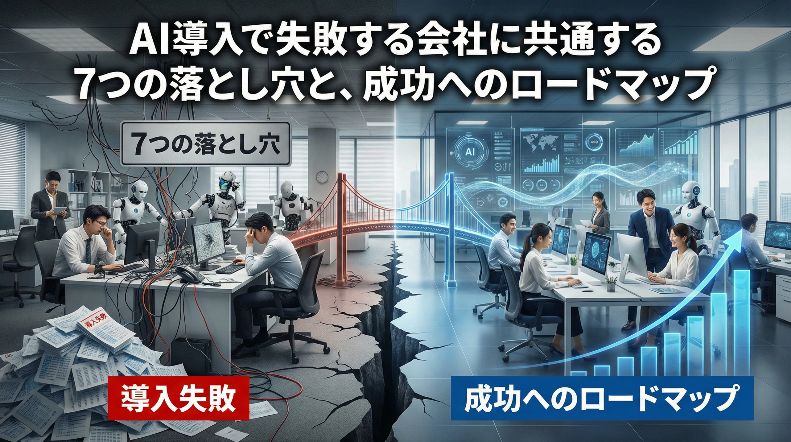 AI導入で失敗する会社に共通する7つの落とし穴と、成功へのロードマップ