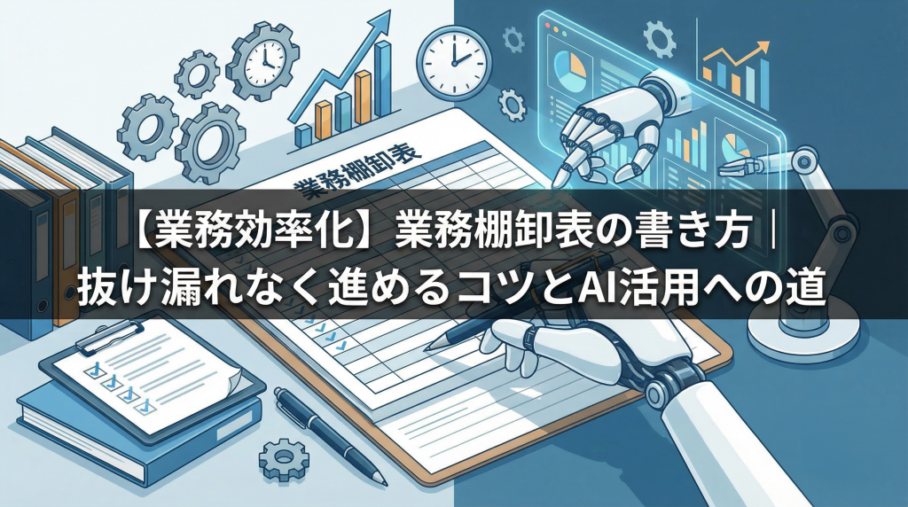 【業務効率化】業務棚卸表の書き方｜抜け漏れなく進めるコツとAI活用への道