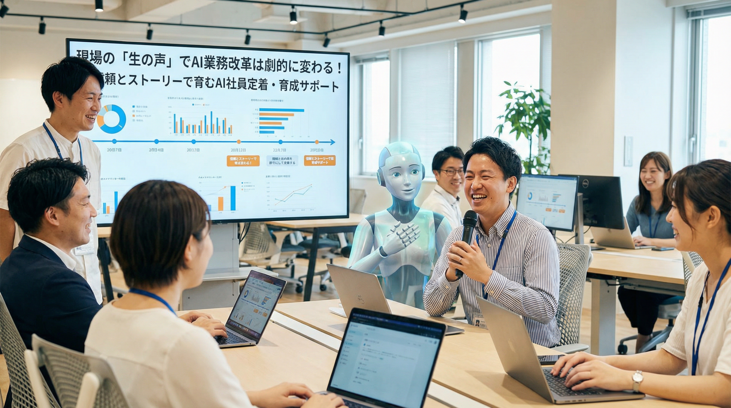 現場の「生の声」でAI業務改革は劇的に変わる！信頼とストーリーで育むAI社員定着・育成サポート