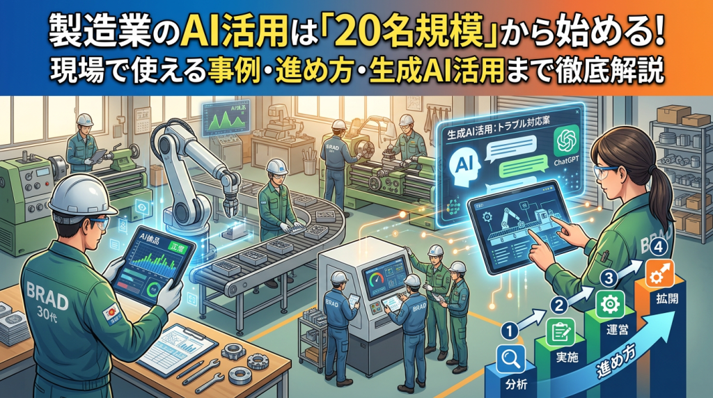 製造業のAI活用は「20名規模」から始める！現場で使える事例・進め方・生成AI活用まで徹底解説